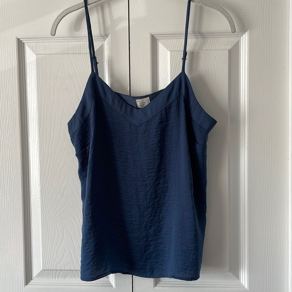 a new day Navy Blue Spaghetti Strap Tank Top